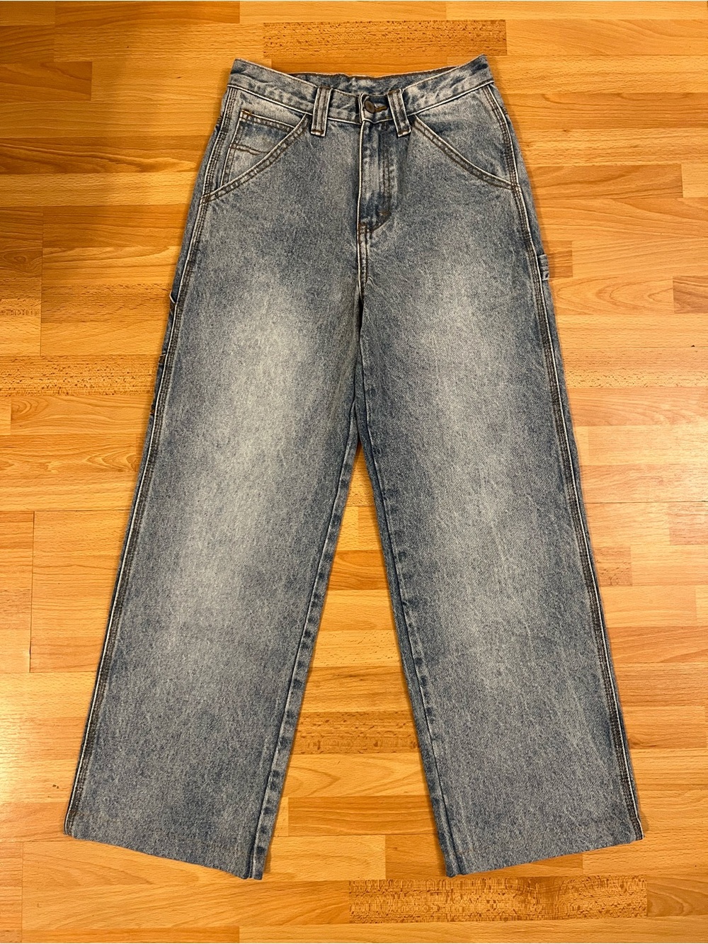 Brandy Melville Wide-Leg Utility Jeans